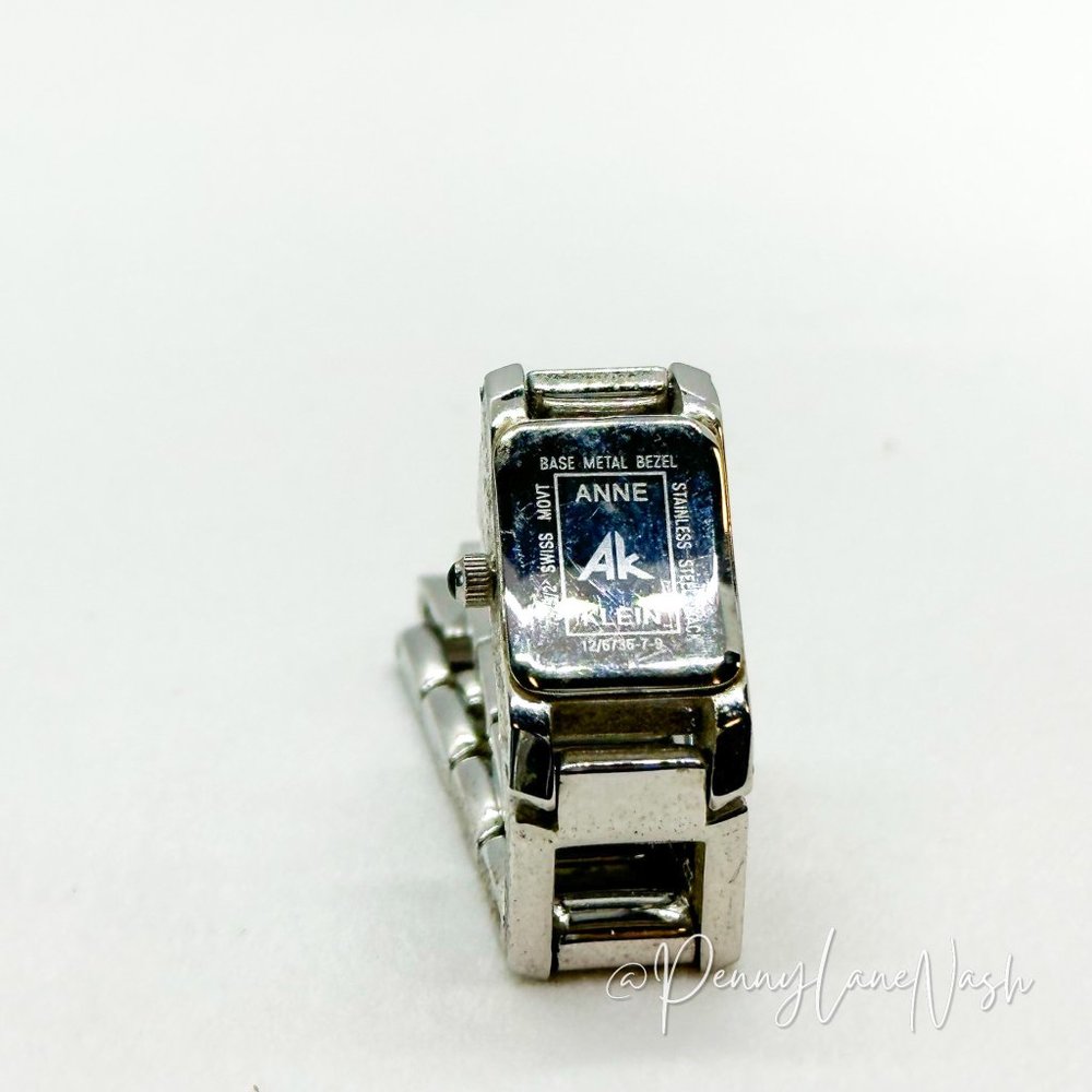Anne Klein 12/6736 Silver & Black Swiss Movement Watch - Picture 2 of 8